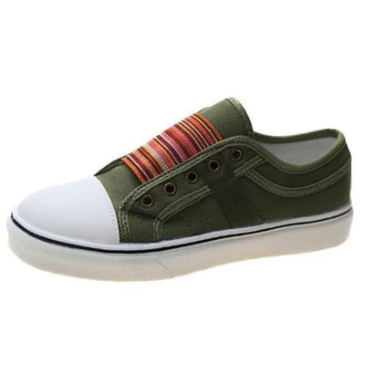 Benedetta - Bequeme Damen Canvas-Sneaker mit elastischem Stoff