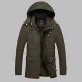 Warme Wasserdichte Herren Winterjacke - ArcticShield in Olivgrün