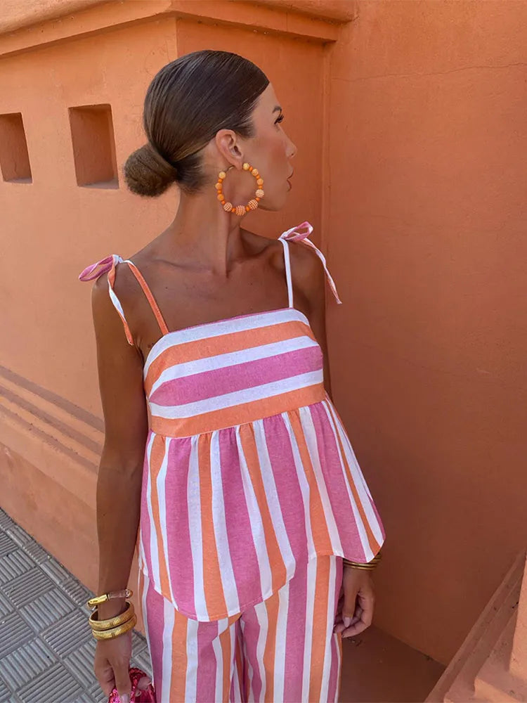 Hanne - Bedrucktes Hosenset Sommeroutfit