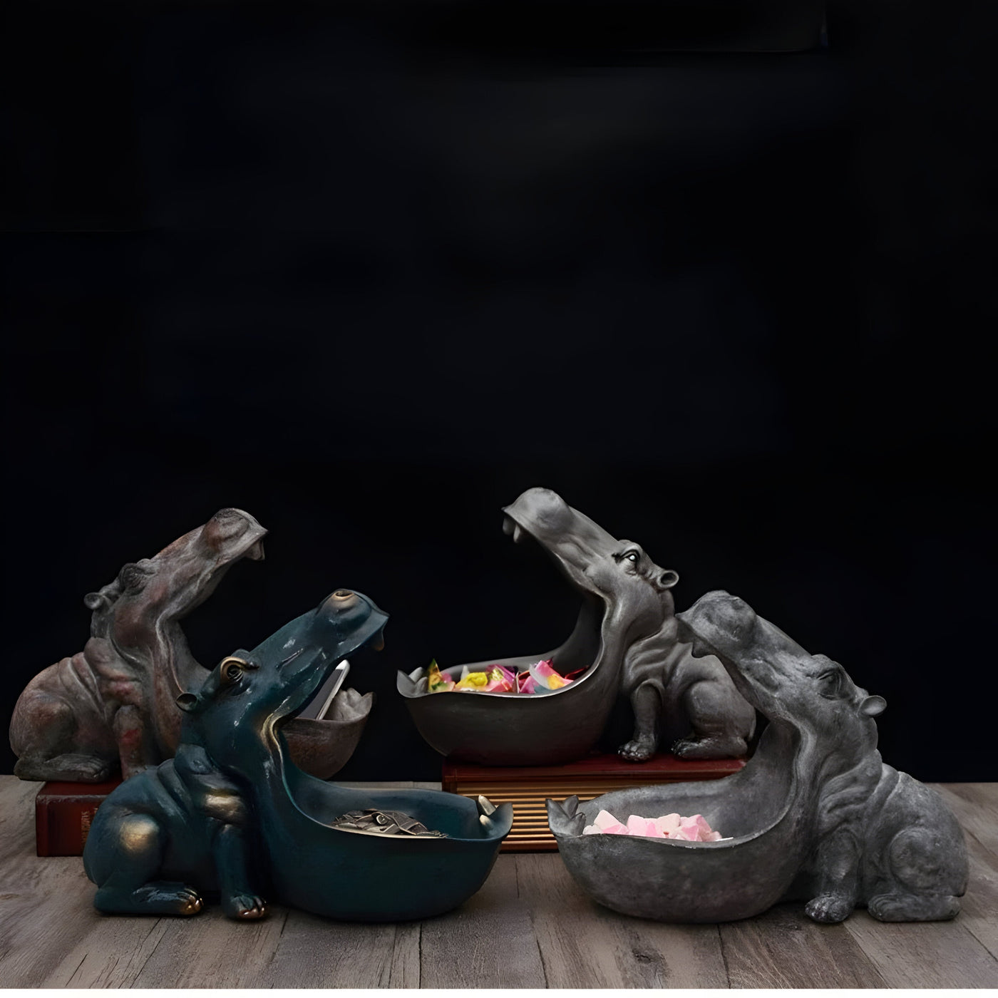 HippoCharm Statue - Luxuriöse Nilpferd-Figur