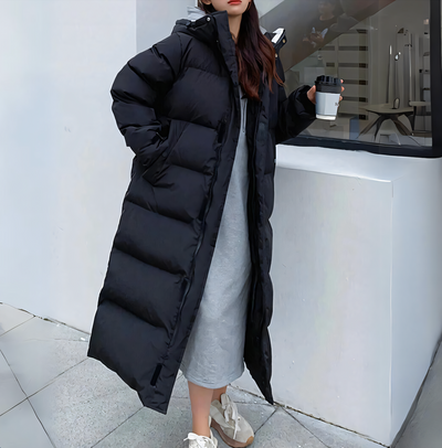 Cosette - Wasser- und winddichte lange Daunenjacke