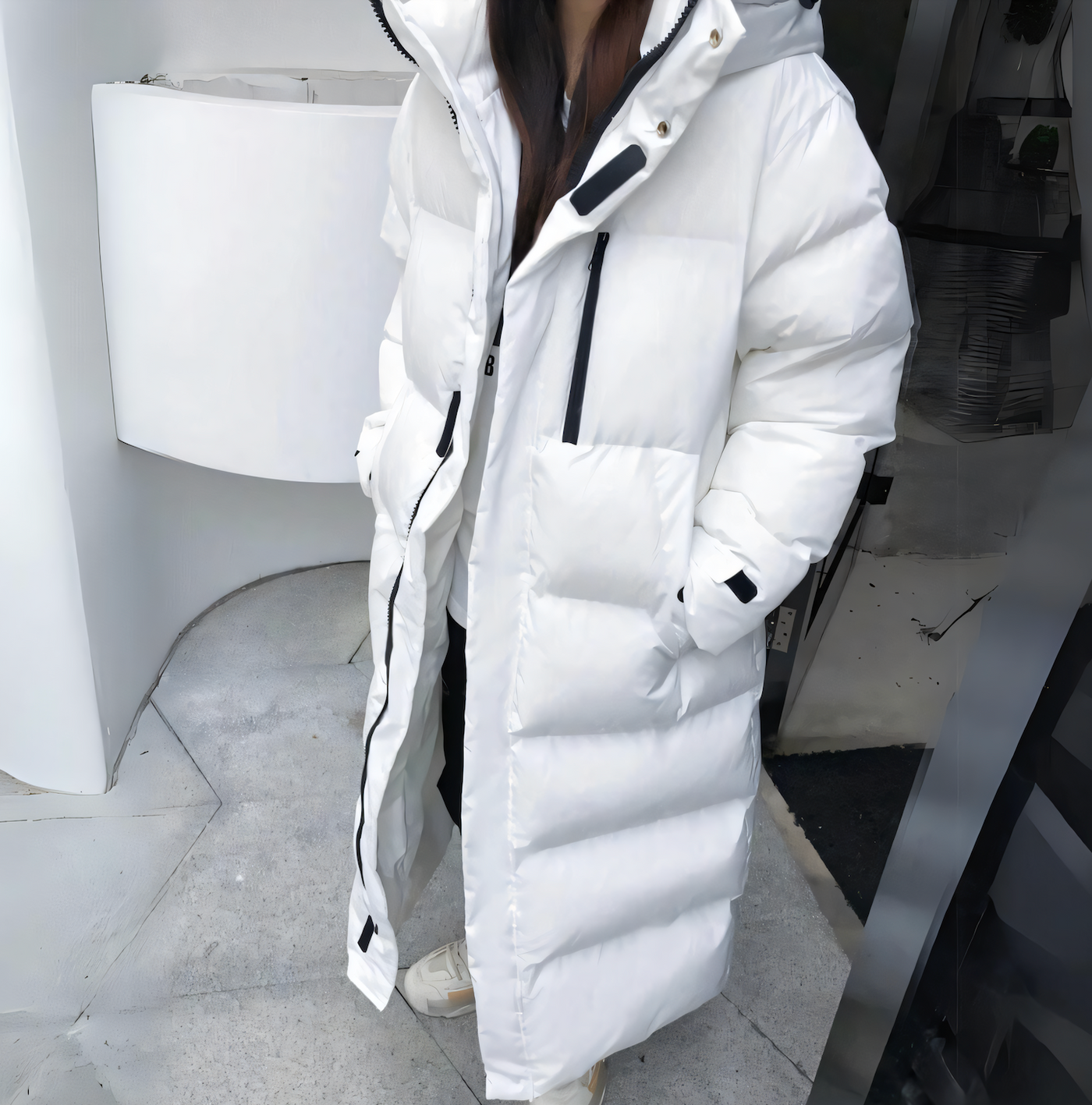 Cosette - Wasser- und winddichte lange Daunenjacke