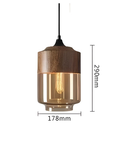 RusticLuxe Light - Vintage Pendelleuchte aus Holz