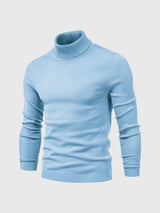 Schmal Geschnittener Rollkragenpullover Für Herren - Dario in Hellblau