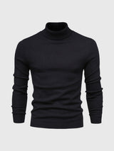 Schmal Geschnittener Rollkragenpullover Für Herren - Dario in Schwarz