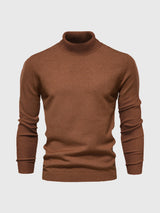 Schmal Geschnittener Rollkragenpullover Für Herren - Dario in Braun