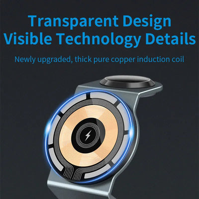 Schnellladegerät 3 in 1 Magnetisches Wireless Charger