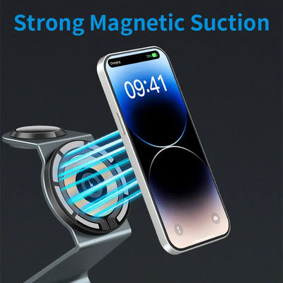 Schnellladegerät 3 in 1 Magnetisches Wireless Charger