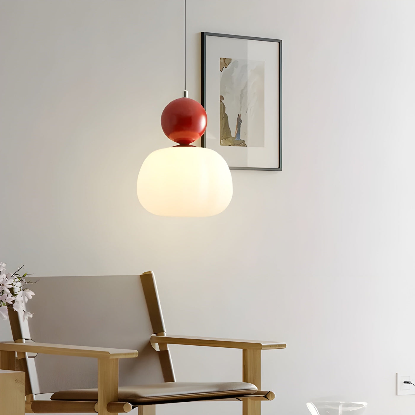 LumiPumpkin Light – Moderne Cremefarbene Pendelleuchte im Kürbis-Design