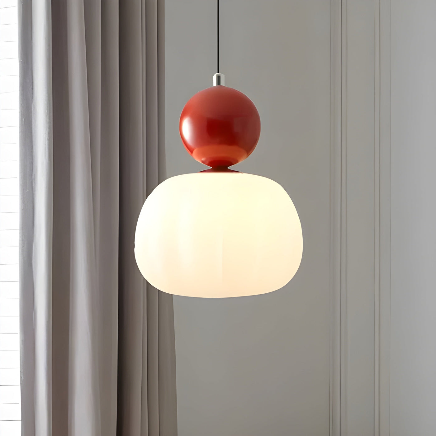 LumiPumpkin Light – Moderne Cremefarbene Pendelleuchte im Kürbis-Design