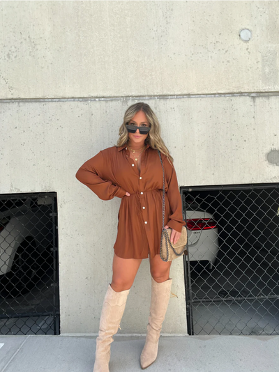 Paloma - Schulterfreier Satin Jumpsuit