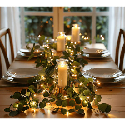GlimmerOlive Light - Dekorativer Olivenzweig Feenlicht