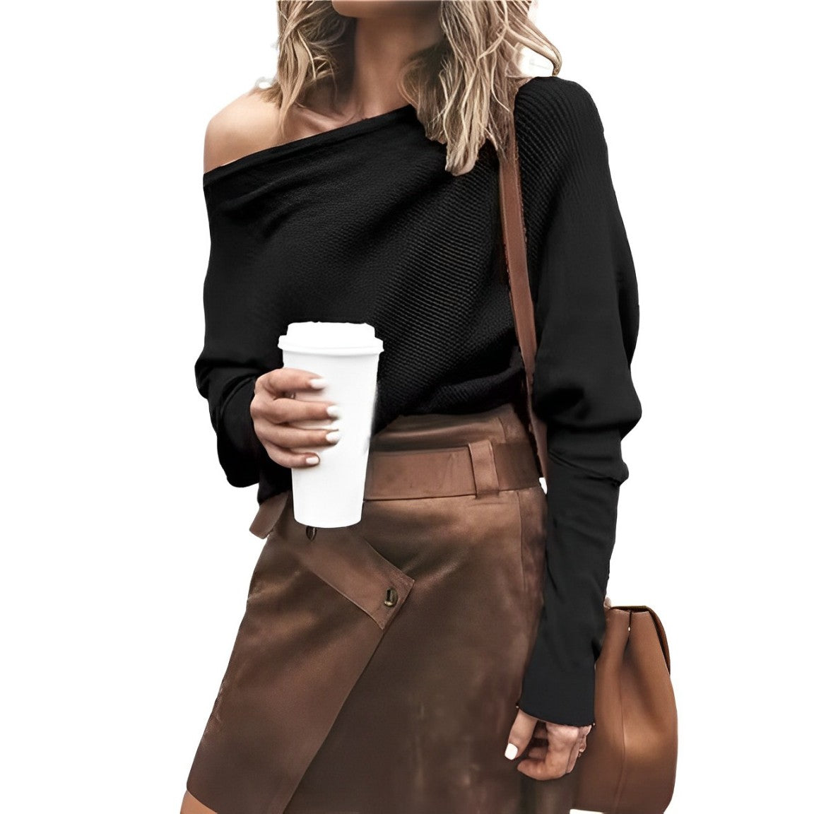 Jelena - Lockerer Off-Shoulder Pullover