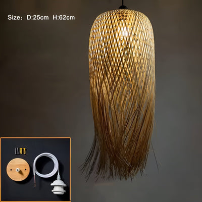 RattanRadiance Light – Moderne Chinesische Bambusleuchte