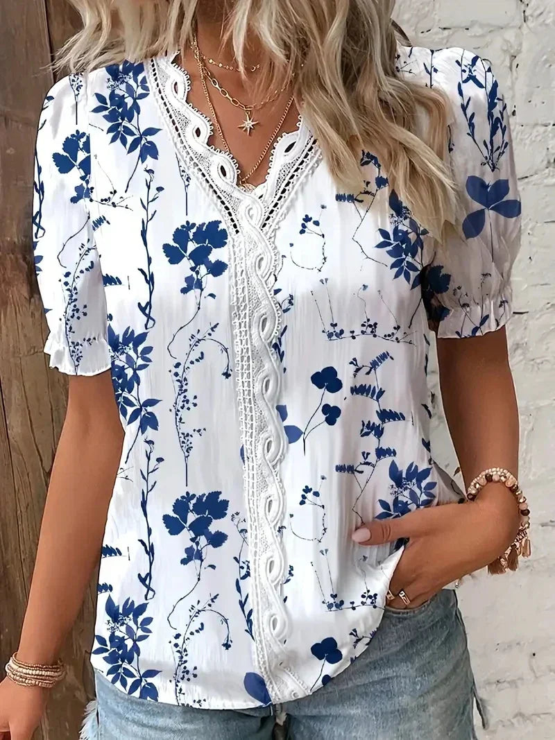 Verena | Top mit Blumendruck