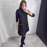 Genua™ Kleid mit skulpturalem Plissee-Cut-out in Schwarz