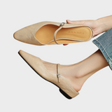 Tanja | Damen Slipper aus Echtem Leder in Beige