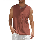 Alexia - Bequemes, ärmelloses Tanktop für Herren in Rot