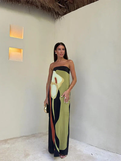Hestia - Elegantes Trägerloses Maxikleid