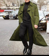 Niba | Lässiger modischer Herren Trenchcoat in Grün