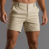 Carlvin - Kurze Herrensommershorts in Beige