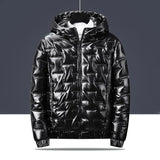 Steppjacke mit Kapuze für Männer - Luuk in Schwarz mit Kapuze