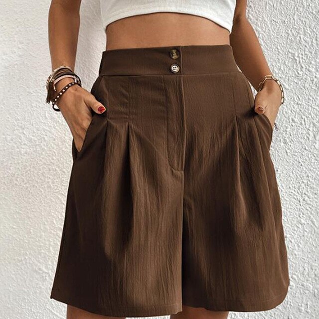 Krista – Damen Shorts mit doppelter Knopfleiste