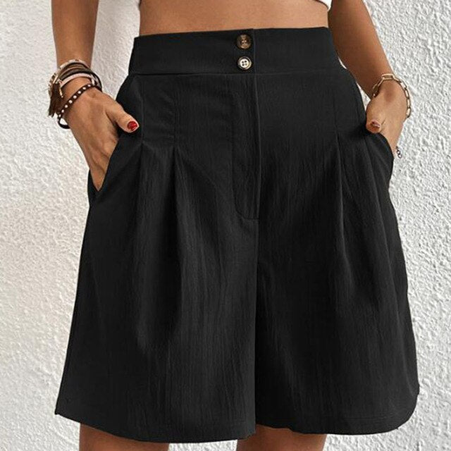 Krista – Damen Shorts mit doppelter Knopfleiste