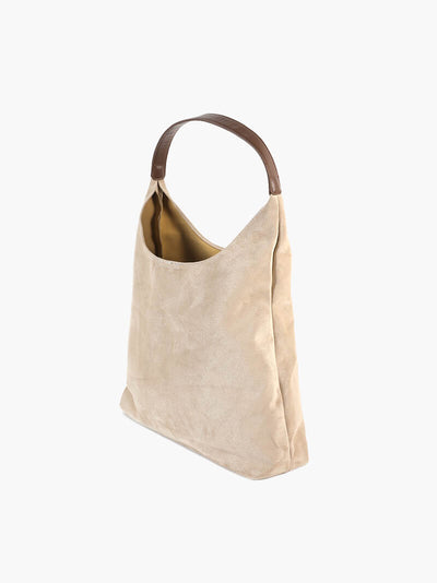 Elegante vegane Wildleder-Tasche – Geräumige Schulterhandtasche