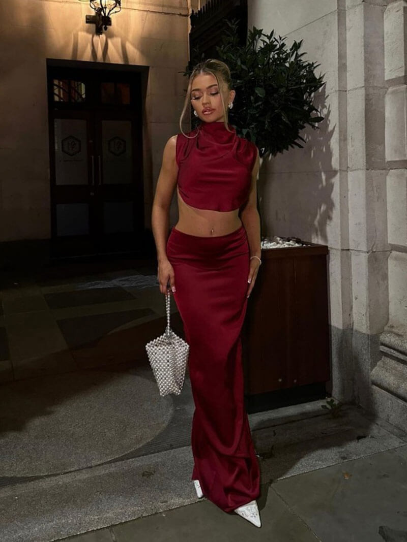 Marielle Butter Creme Satin Set