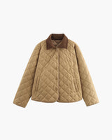 Carolin | Stilvolle Winter Stepp Freizeitjacke für Damen in Braun
