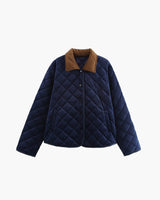 Carolin | Stilvolle Winter Stepp Freizeitjacke für Damen in Dunkelblau