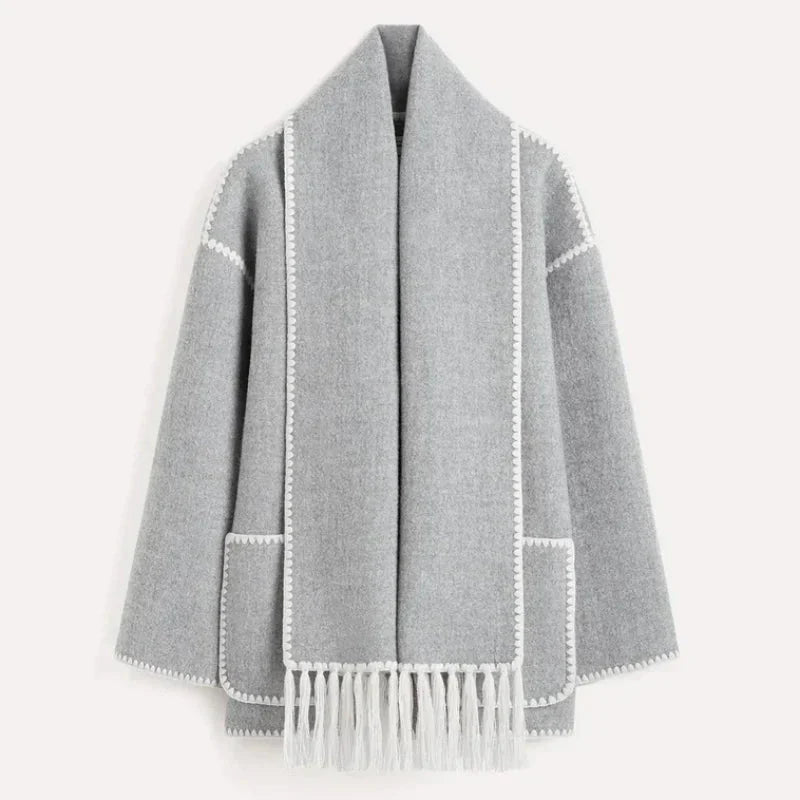 KERSTIN - WOLLMANTEL MIT SCHAL