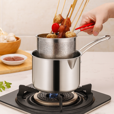 Solvara | Edelstahl-Bratpfanne für Induktion & Frittieren