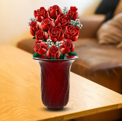 Sophie Romantischer Rosenstrauß Baukästen – Kreatives DIY Blumen Geschenk für Zuhause & Schreibtisch