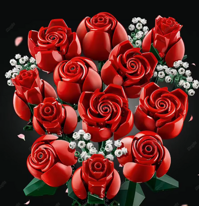 Sophie Romantischer Rosenstrauß Baukästen – Kreatives DIY Blumen Geschenk für Zuhause & Schreibtisch