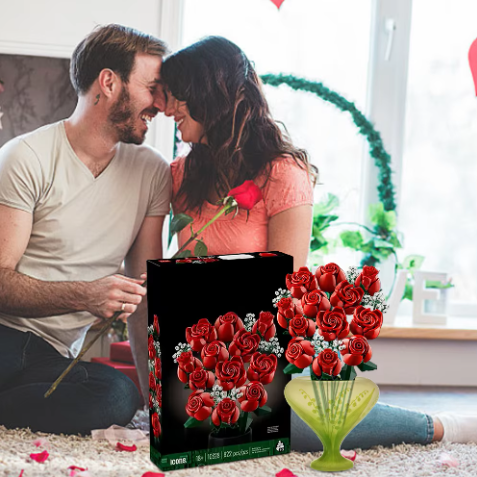 Sophie Romantischer Rosenstrauß Baukästen – Kreatives DIY Blumen Geschenk für Zuhause & Schreibtisch