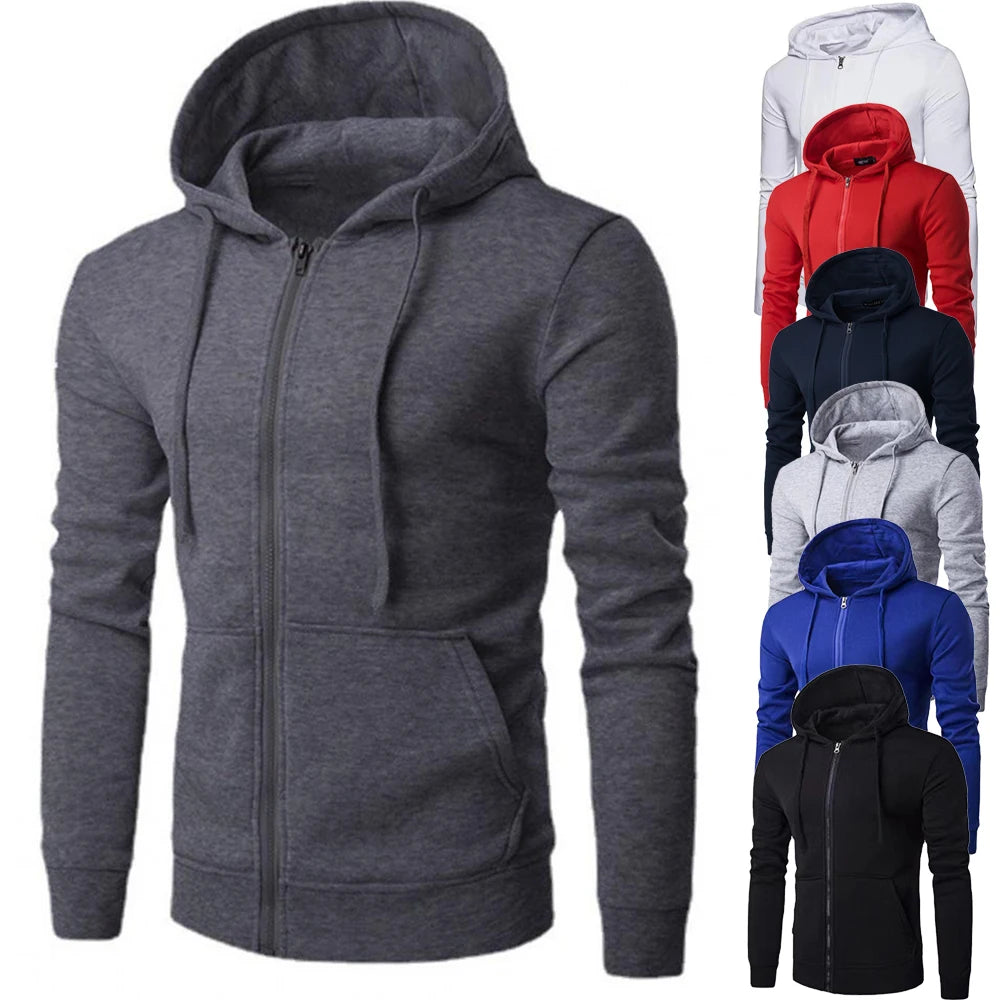 Sportlicher Zip-Hoodie mit Eleganter Kordelzughaube