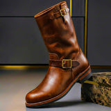 Stiefel Herren mit Schnallen Vintage in Braun