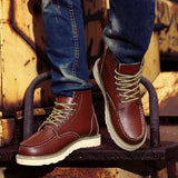 Peer™ | Herren-Retro-Stiefel in Burgunderrot