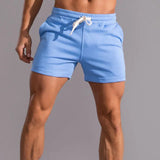 Leonel | Herren Jogger Shorts mit Kordelzug und Taschen in Blau