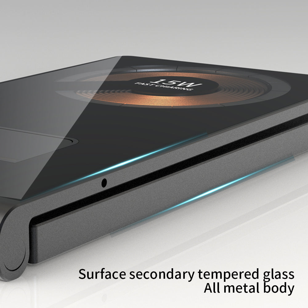 T05-Aluminiumlegierungs-Halterung Faltbares Magnetisches Wireless Ladegerät