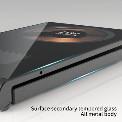 T05-Aluminiumlegierungs-Halterung Faltbares Magnetisches Wireless Ladegerät