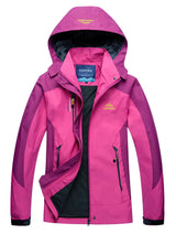 Viviane | Damen Wintermantel mit Kapuze und Seitentaschen in Rosa