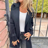 FrostLine Eleganz™ Jacke aus Hochwertiger Gekämmter Wolle mit Gerippten Ärmeln und Eleganten Schnallen / Die Perfekte Balance Zwischen Modernität, Komfort und Zeitlosem Stil! in Schwarz