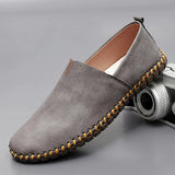 Santorini | Herren Leder Slipper Elegant Komfort Klassisch in Gray