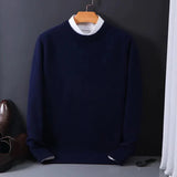 Thomas – Mühelos stilvoller Pullover mit geometrischem Muster in Marine