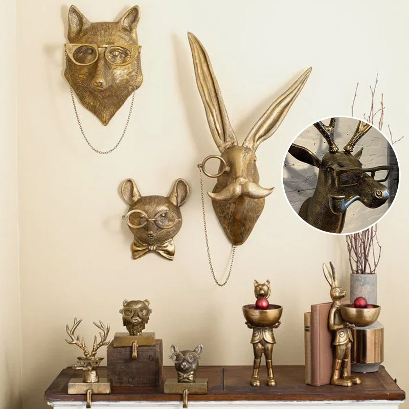 Tierkopf Harzskulptur