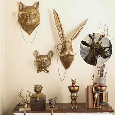 Tierkopf Harzskulptur