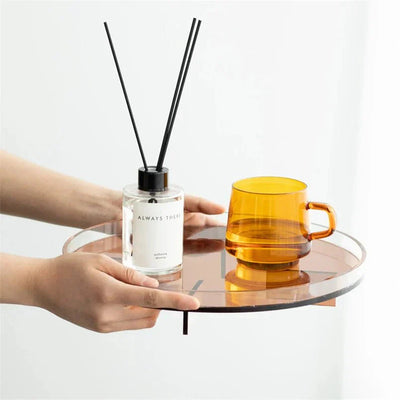 Transparente Runde Acryl Aufbewahrungsschale - Lebendiger Organizer für Zuhause & Kosmetik